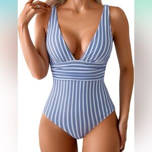 NWT Sexy Deep Plunge One Piece Swimsuit, One piece Swimwear, XL , Bathing suit